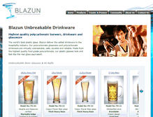 Tablet Screenshot of blazundrinkware.com